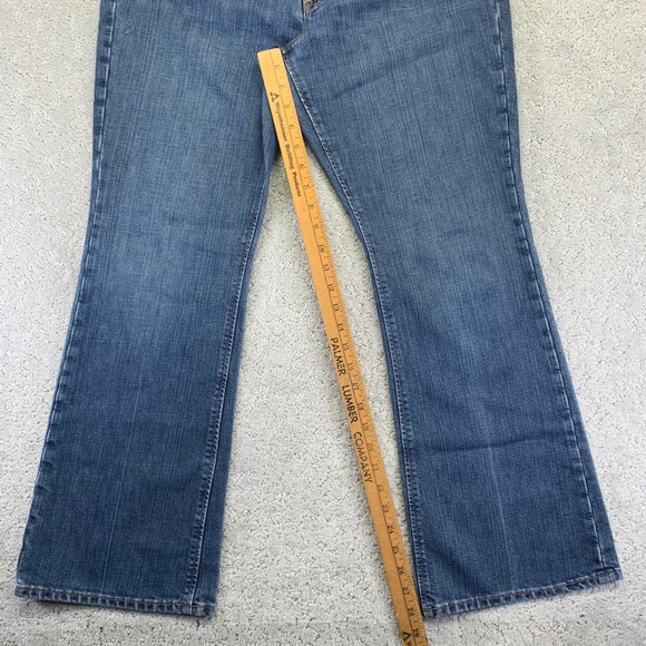 GAP Curvy Boot Cut Womens Jeans Size 12 Blue Denim Stretch Ankle Distressed Y2k - Picture 10 of 13